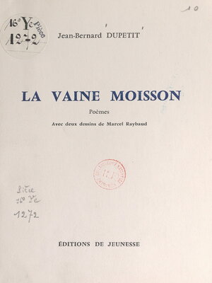 cover image of La vaine moisson
